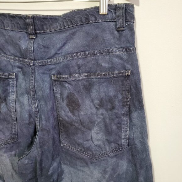 JADED LONDON Low Rise Colossus Fit Jeans Extreme Wide Leg Bleach Dye Men's 36 - Picture 8 of 15